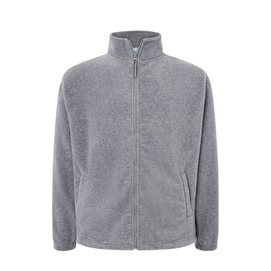 JHK Mens Full Zip Fleece Jacket (Grey Melange)