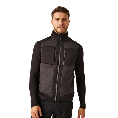 Regatta Mens E-Volve Stretch Hybrid Body Warmer (Ash/Black)
