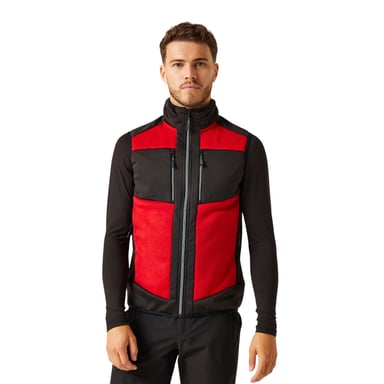 Regatta Mens E-Volve Stretch Hybrid Body Warmer (Classic Red/Black)