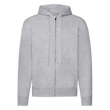 Fruit of the Loom Mens Classic Heather Hooded Jacket (Heather Grey)