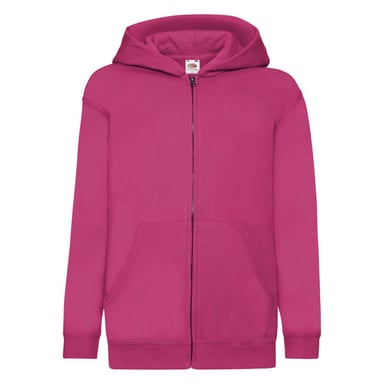 Fruit of the Loom Childrens/Kids Classic Hooded Jacket (Fuchsia)