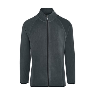 Signature Mens Zip Microfleece Tagless Jacket (Charcoal)