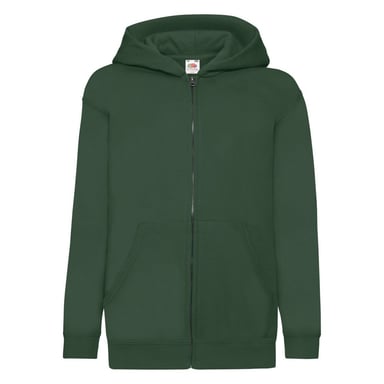 Fruit of the Loom Childrens/Kids Classic Hooded Jacket (Bottle Green)