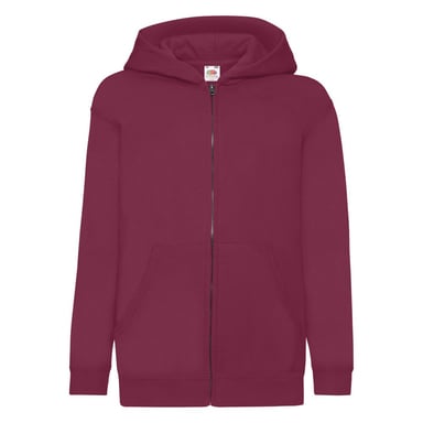 Fruit of the Loom Childrens/Kids Classic Hooded Jacket (Burgundy)