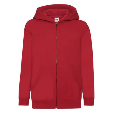 Fruit of the Loom Childrens/Kids Classic Hooded Jacket (Red)