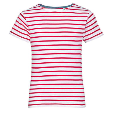 SOLS Childrens/Kids Miles Round Neck T-Shirt (White/Red)