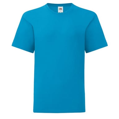 Fruit Of The Loom Childrens/Kids Iconic 150 Plain T-Shirt (Azure Blue)