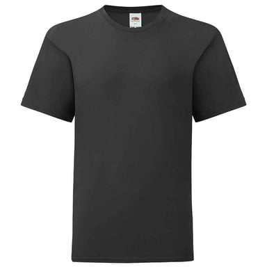 Fruit of the Loom Childrens/Kids Iconic T-Shirt (Black)