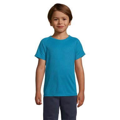 SOLS Childrens/Kids Sporty Raglan T-Shirt (Aqua)
