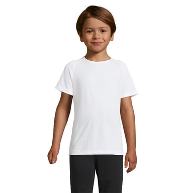 SOLS Childrens/Kids Sporty Raglan T-Shirt (White)