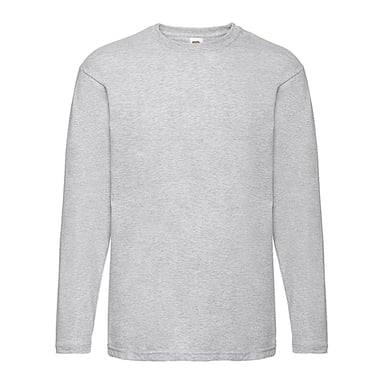 Fruit of the Loom Mens Valueweight Heather Long-Sleeved T-Shirt (Heather Grey)