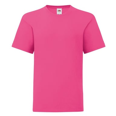 Fruit Of The Loom Childrens/Kids Iconic 150 Plain T-Shirt (Fuchsia)