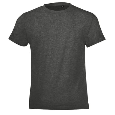 SOLS Childrens/Kids Heather Regular T-Shirt (Charcoal Melange)
