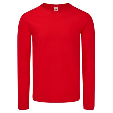 Fruit of the Loom Mens Iconic 150 Classic Long-Sleeved T-Shirt (Red)