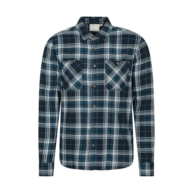 Mountain Warehouse Mens Maine Flannel Long-Sleeved Shirt (Petrol)