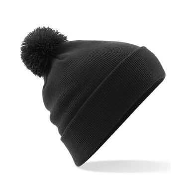 Beechfield Originele Pom Pom muts (Zwart)