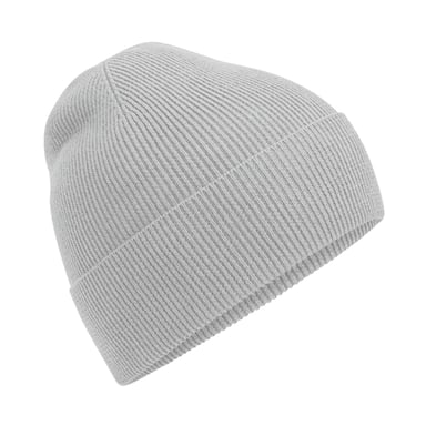 Beechfield Organic Cotton Fine Knit Beanie (Light Grey)