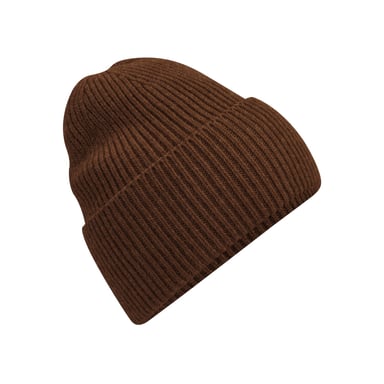 Beechfield Cuffed Oversized Beanie (Walnut)