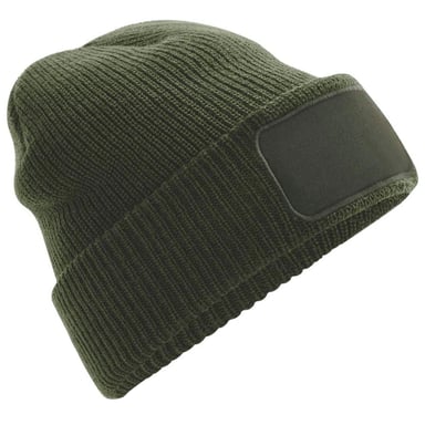 Beechfield Thinsulate Printer Patch Beanie (Olive Green)