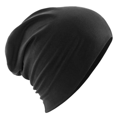 Beechfield Unisex Adult Hemsedal Cotton Slouch Beanie (Black)