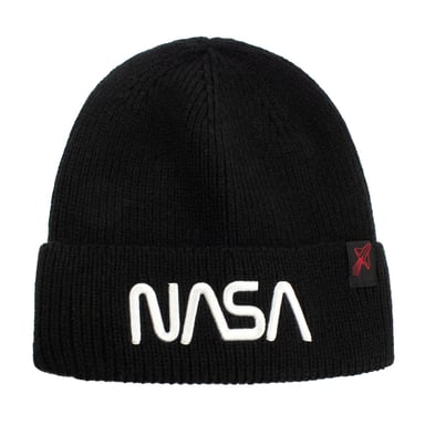 NASA Unisex Vuxen Maskot Beanie (Svart/Vit)