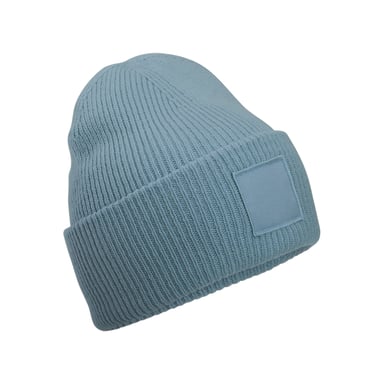 Beechfield Unisex Adult Tonal Patch Deep Cuffed Beanie (Dusty Blue)