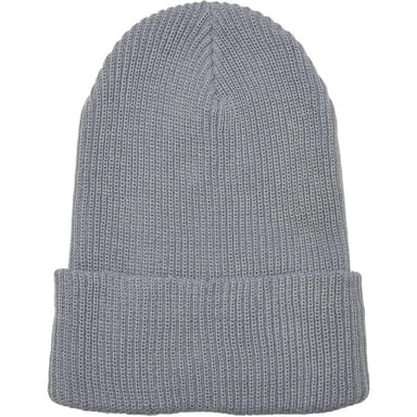 Flexfit Ribbed Recycled Yarn Knitted Beanie (Grey)