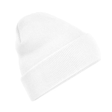 Beechfield Volwassenen van Unisex Originele geboeide Beanie (Wit)
