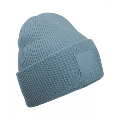 Beechfield Tonal Patch Deep Cuffed Beanie (Dusty Blue)