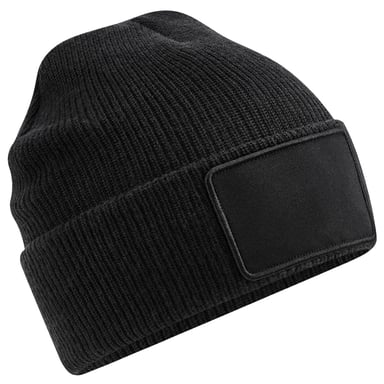 Beechfield Thinsulate Removable Patch Beanie (Black)