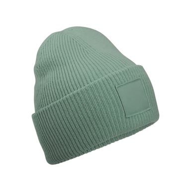 Beechfield Unisex Adult Tonal Patch Deep Cuffed Beanie (Dusty Green)