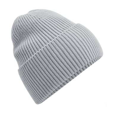 Beechfield Cuffed Oversized Beanie (Light Grey)