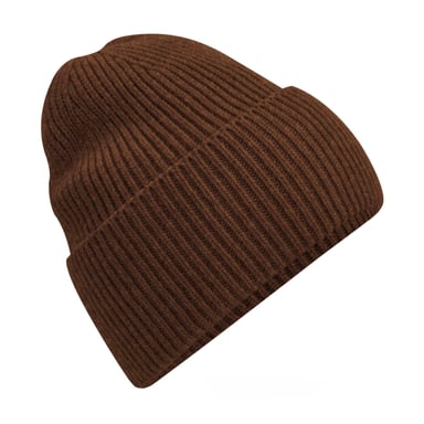 Beechfield Cuffed Oversized Beanie (Walnut)