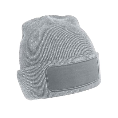 Beechfield Unisex Adult Original Patch Beanie (Heather Grey)