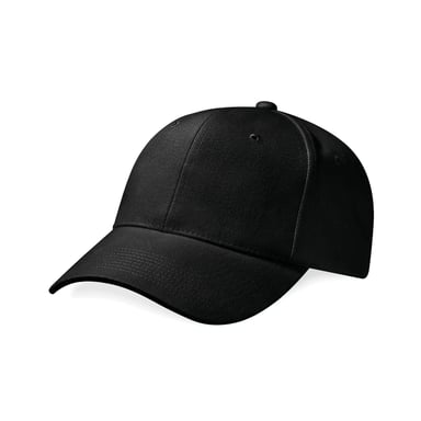 Beechfield Unisex Pro-Style Heavy Brushed Cotton Baseball Cap voor volwassenen (Zwart)