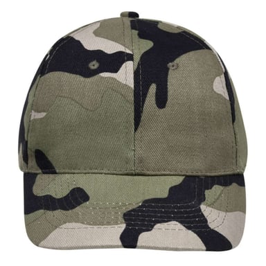 SOLS Buffalo 6 Panel Baseball Cap (Camo Green)