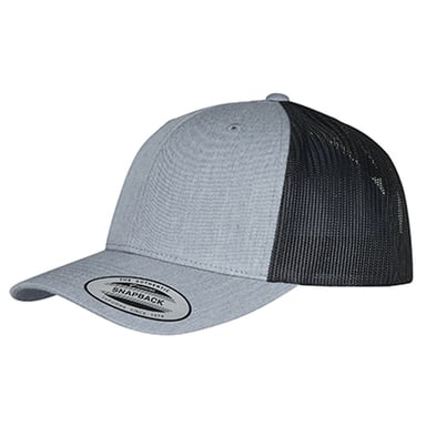 Flexfit Retro Two Tone Trucker Cap (Heather Grey/Black)