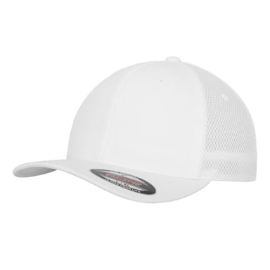 Flexfit Tactel Mesh Baseball Cap (White)