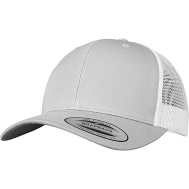 Flexfit Retro Two Tone Trucker Cap (Silver/White)