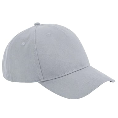 Beechfield Unisex Adult Organic Cotton 5 Panel Baseball Cap (Light Grey)