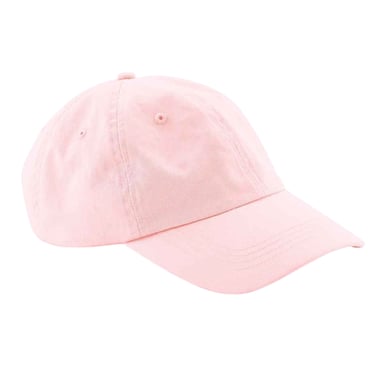 Beechfield Organic Cotton 6 Panel Dad Hat (Powder Pink)