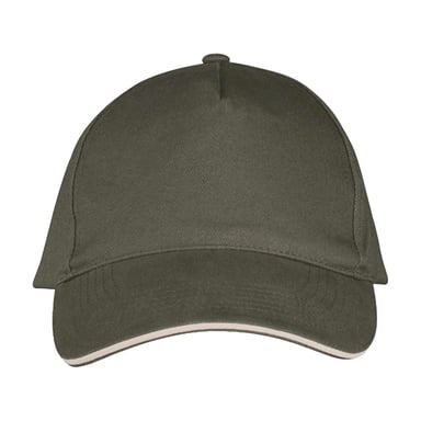 SOLS Long Beach 5 Panel Baseball Cap (Army)