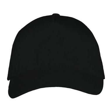 SOLS Long Beach 5 Panel Baseball Cap (Black)