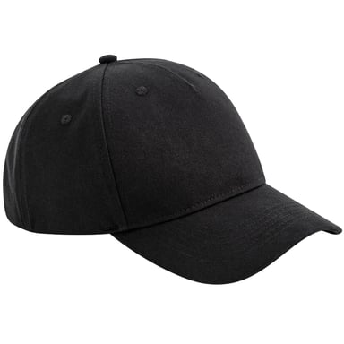 Beechfield Unisex Adult Organic Cotton 5 Panel Baseball Cap (Black)