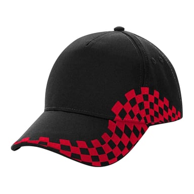 Beechfield Grand Prix Cap (Black/Classic Red)