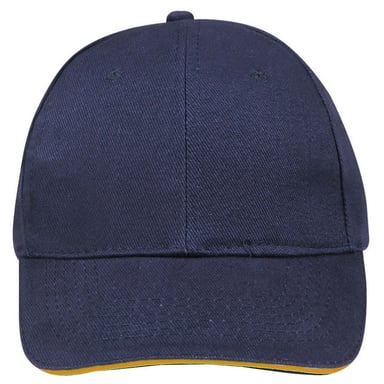 SOLS Buffalo 6 Panel Baseball Cap (French Navy/Neon Orange)