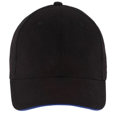 SOLS Buffalo 6 Panel Baseball Cap (Black/Royal Blue)