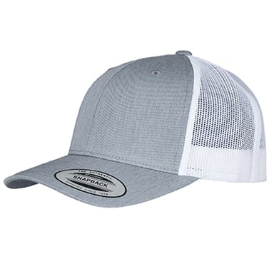 Flexfit Retro Two Tone Trucker Cap (Heather Grey/White)