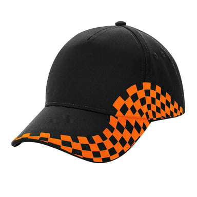 Beechfield Grand Prix Cap (Black/Orange)