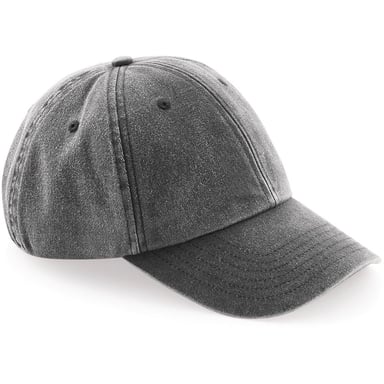 Beechfield Unisex Low Profile Vintage Denim-Look Cap (Vintage Black)